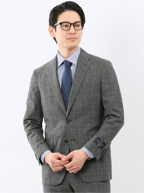 未使用級✨タカキュー　SOCIETY BRAND LTD セットアップ　チェック 2パンツ ストレッチ ウォッシャブル】タカキュー 2ボタン ビジネス