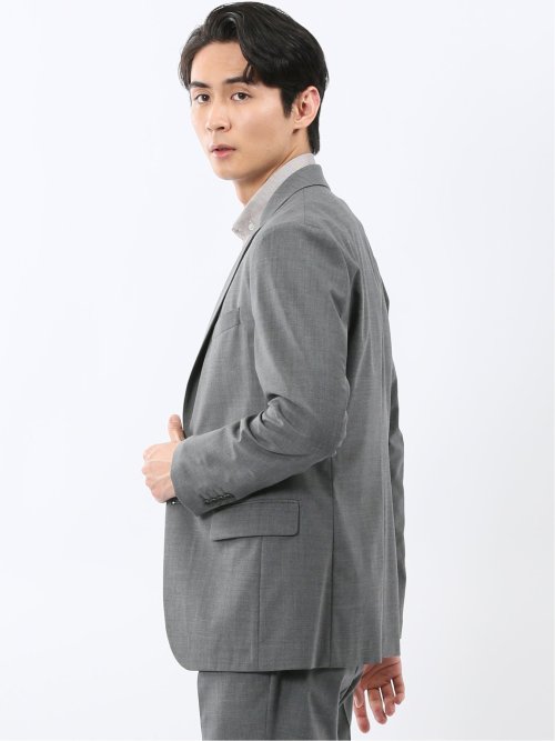 ストレッチウォッシャブル ウール混 スリムフィット 2ボタンジャケット(セットアップ可能)