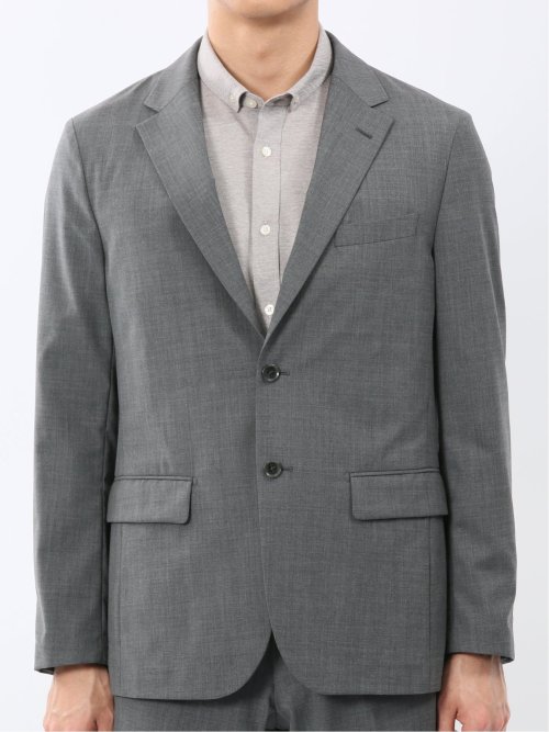 ストレッチウォッシャブル ウール混 スリムフィット 2ボタンジャケット(セットアップ可能)