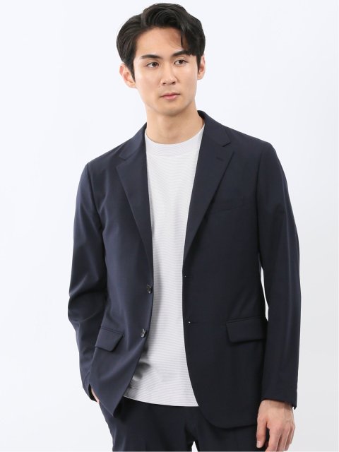 ストレッチウォッシャブル ウール混 スリムフィット 2ボタンジャケット(セットアップ可能)