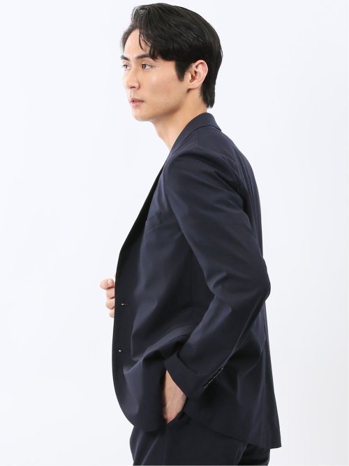 ストレッチウォッシャブル ウール混 スリムフィット 2ボタンジャケット(セットアップ可能)