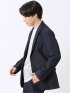 ジャケット メンズ ビジネス セットアップ可能 ストレッチ ウォッシャブル 撥水 イージーケア スリム 2ボタン テーラード デニム調