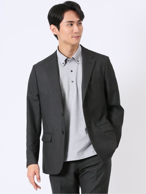 アバントドライ スリムフィット 2ボタン ジャケット デニム調(セットアップ可能)