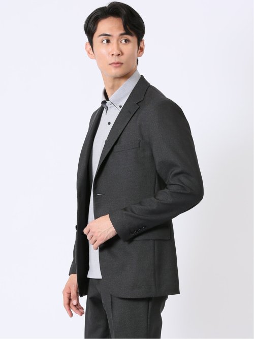 アバントドライ スリムフィット 2ボタン ジャケット デニム調(セットアップ可能)