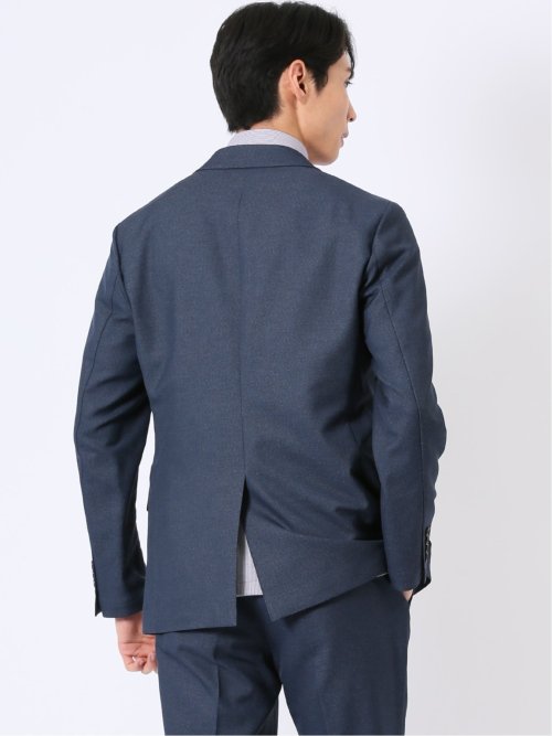 アバントドライ スリムフィット 2ボタン ジャケット デニム調(セットアップ可能)