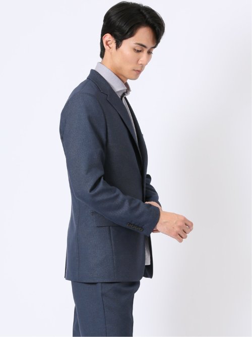 アバントドライ スリムフィット 2ボタン ジャケット デニム調(セットアップ可能)