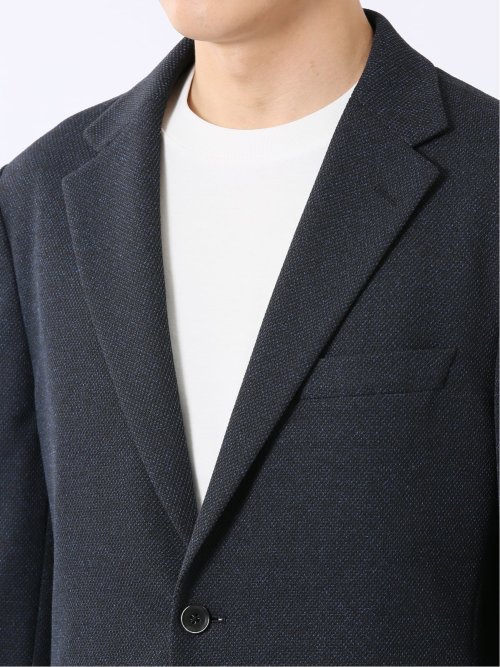 ジャケット メンズ ビジネス ストレッチ ウォッシャブル スリム 2ボタン テーラード 尾州 先染め ニット ジャージ