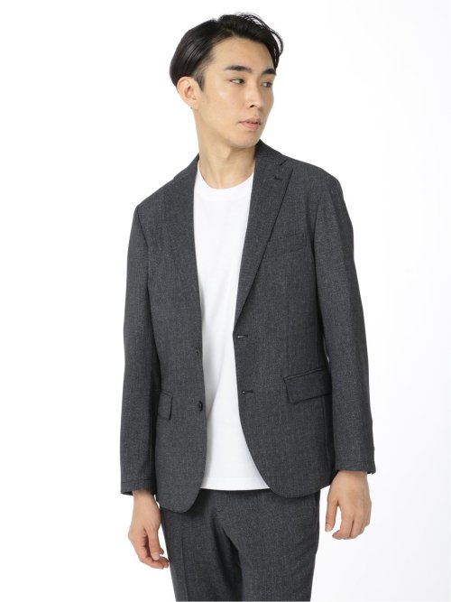 軽量 2WAYストレッチ 2ボタンスリムジャケット(セットアップ可能)