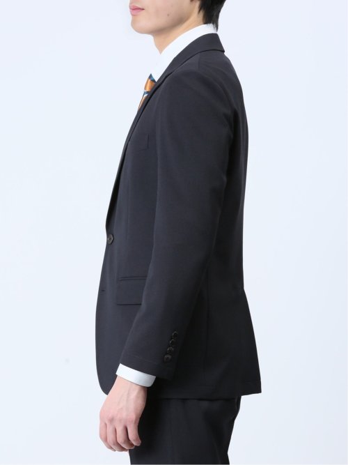 軽量メッシュ スリムフィット 2ボタンジャケット 紺(セットアップ可能)