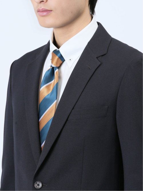 軽量メッシュ スリムフィット 2ボタンジャケット 紺(セットアップ可能)