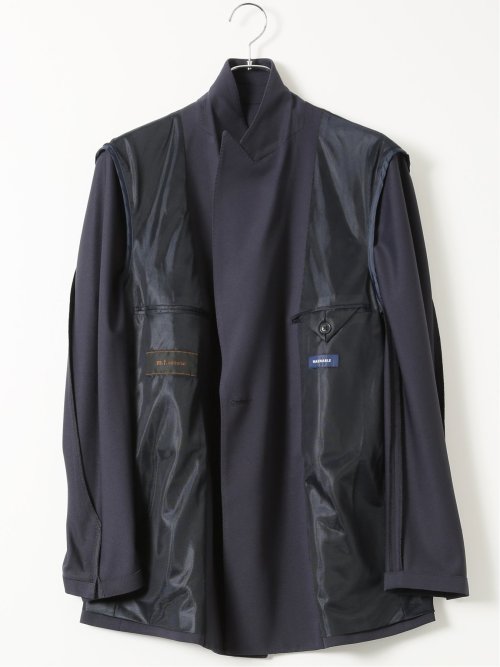 シワレス ストレッチ 吸水速乾 スリムフィット ダブル ブレザー