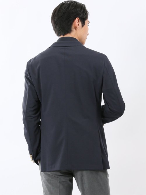 シワレス ストレッチ 吸水速乾 スリムフィット ダブル ブレザー