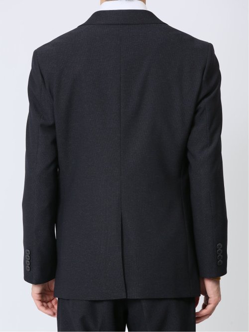 Woolen Tec On スリムフィット 2ボタンジャケット 組織紺(セットアップ可能)