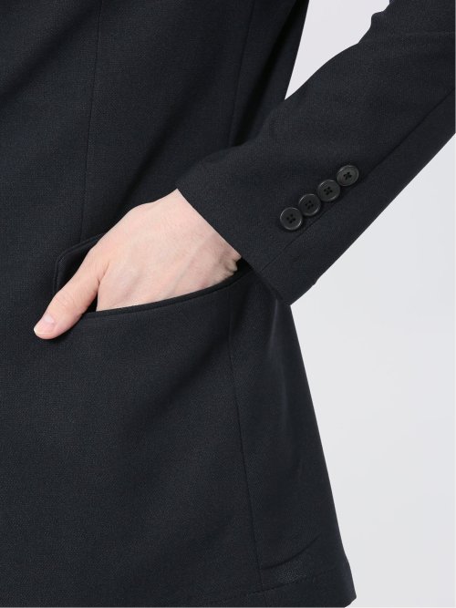 軽量メッシュ スリムフィット 2ボタンジャケット 紺(セットアップ可能)