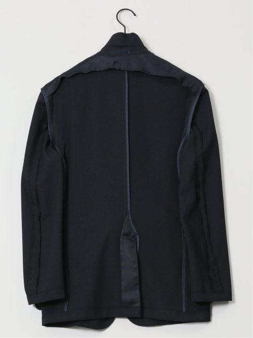 軽量メッシュ スリムフィット 2ボタンジャケット 紺(セットアップ可能)
