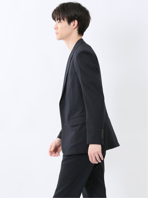 軽量メッシュ スリムフィット 2ボタンジャケット 紺(セットアップ可能)