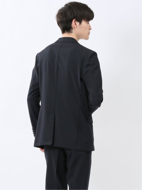 軽量メッシュ スリムフィット 2ボタンジャケット 紺(セットアップ可能)