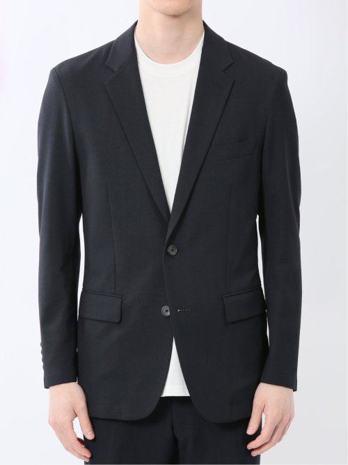 軽量メッシュ スリムフィット 2ボタンジャケット 紺(セットアップ可能)