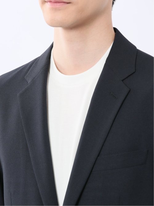 軽量メッシュ スリムフィット 2ボタンジャケット 紺(セットアップ可能)