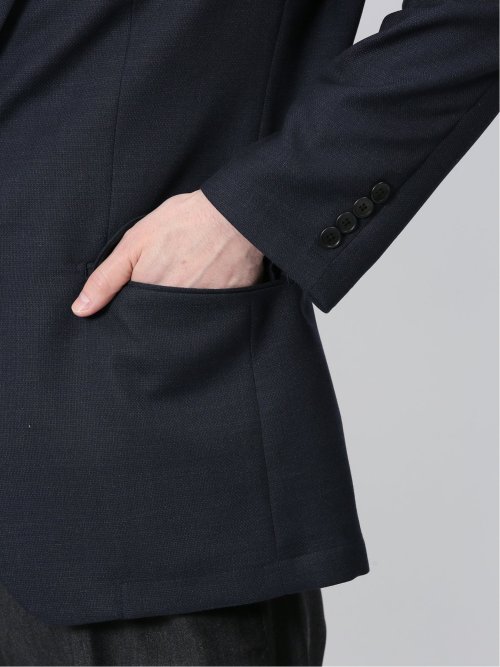 軽量メッシュ レギュラーフィット 2ボタンジャケット 紺(セットアップ可能)