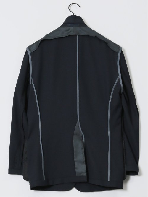 軽量メッシュ レギュラーフィット 2ボタンジャケット 紺(セットアップ可能)