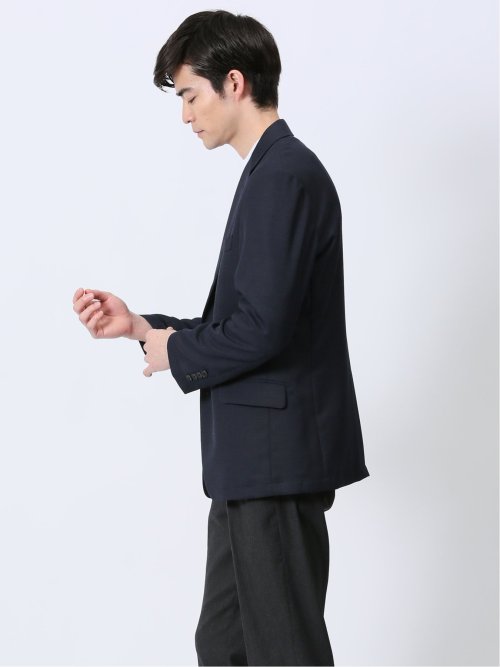 軽量メッシュ レギュラーフィット 2ボタンジャケット 紺(セットアップ可能)