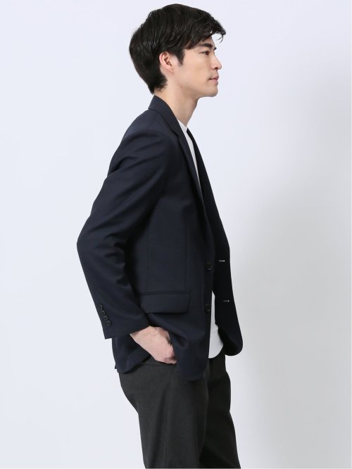 軽量メッシュ レギュラーフィット 2ボタンジャケット 紺(セットアップ
