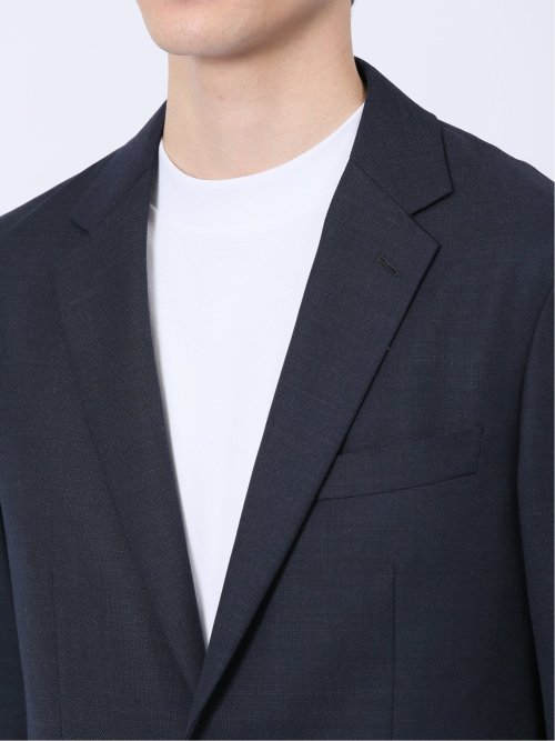 軽量メッシュ レギュラーフィット 2ボタンジャケット 紺(セットアップ可能)