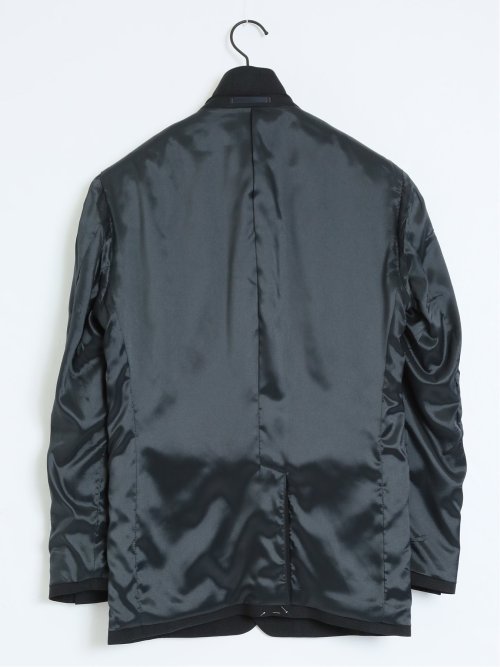 Woolen Tec On スリムフィット 2ボタンジャケット チェック紺(セットアップ可能)