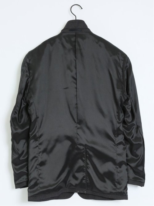 Woolen Tec On スリムフィット 2ボタンジャケット チェックグレー(セットアップ可能)