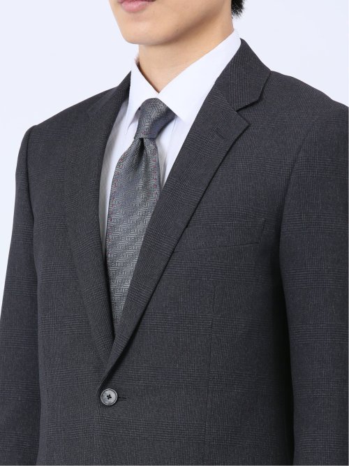 Woolen Tec On スリムフィット 2ボタンジャケット チェックグレー