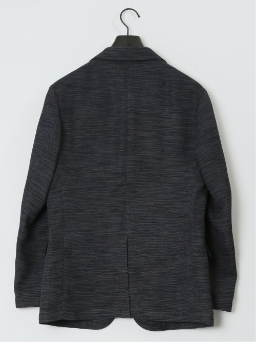 からみ調 スリムフィット 2ボタンジャケット 組織黒
