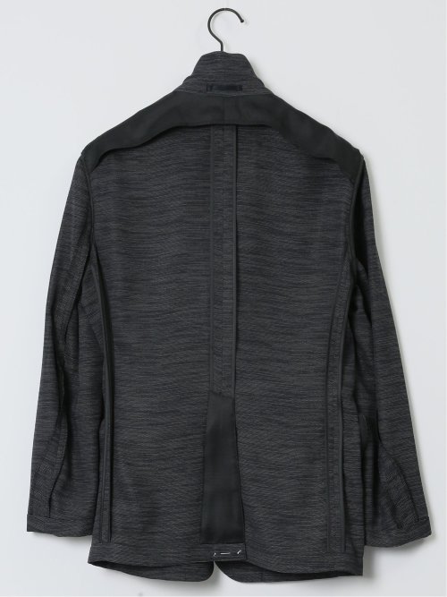 からみ調 スリムフィット 2ボタンジャケット 組織黒