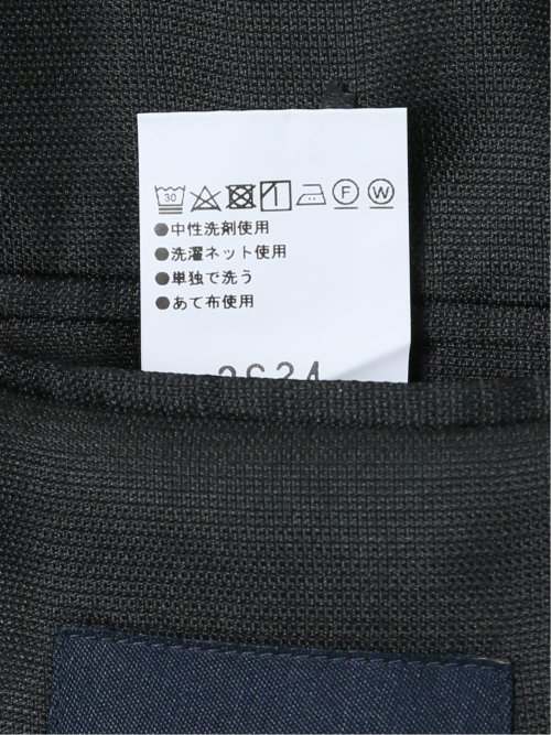 からみ調 スリムフィット 2ボタンジャケット 組織黒