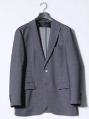 デニムライク レギュラーフィット 2ボタンジャケット 紺(セットアップ可能)