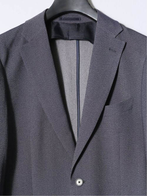 デニムライク レギュラーフィット 2ボタンジャケット 紺(セットアップ可能)