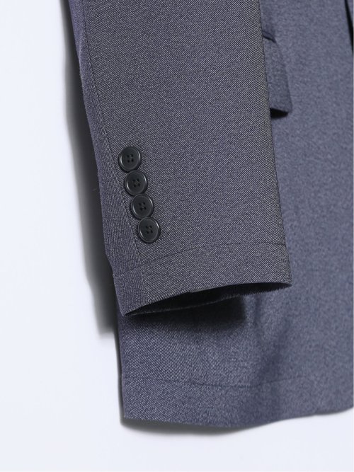 デニムライク レギュラーフィット 2ボタンジャケット 紺(セットアップ可能)