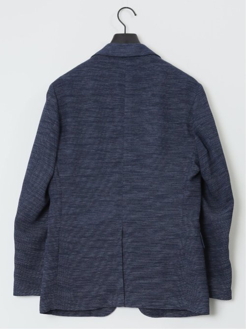 からみ調 スリムフィット 2ボタンジャケット 組織青