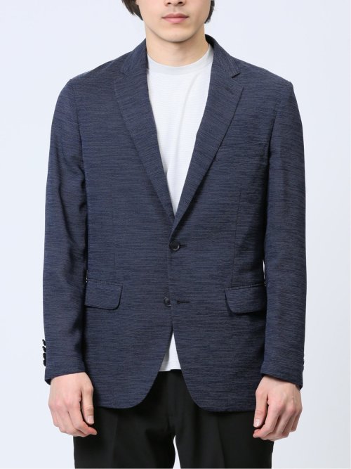 からみ調 スリムフィット 2ボタンジャケット 組織青