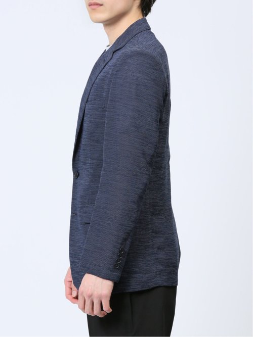 からみ調 スリムフィット 2ボタンジャケット 組織青