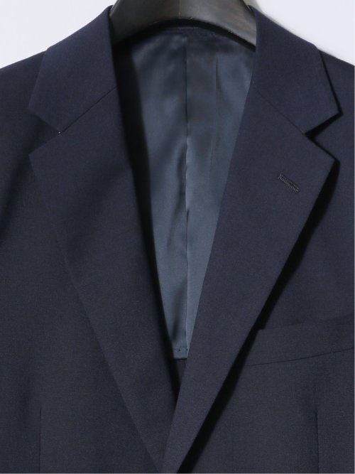 ストレッチ ウール混 レギュラーフィット 2ボタンジャケット 紺(セットアップ可能)