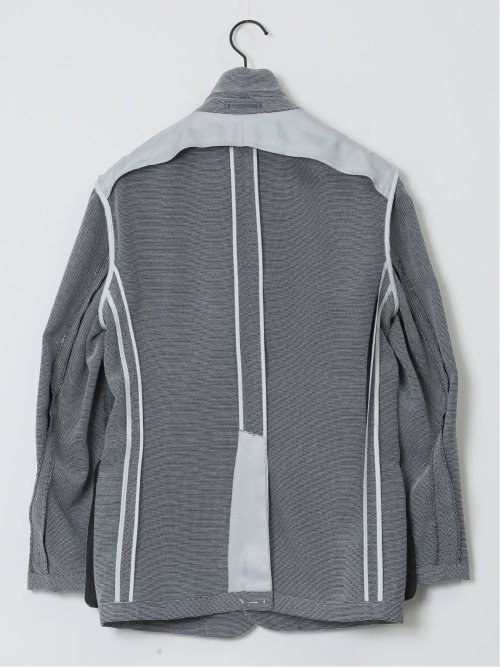 からみ調 スリムフィット 2ボタンジャケット 組織グレー