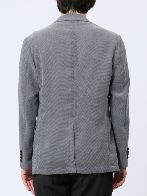 からみ調 スリムフィット 2ボタンジャケット 組織グレー