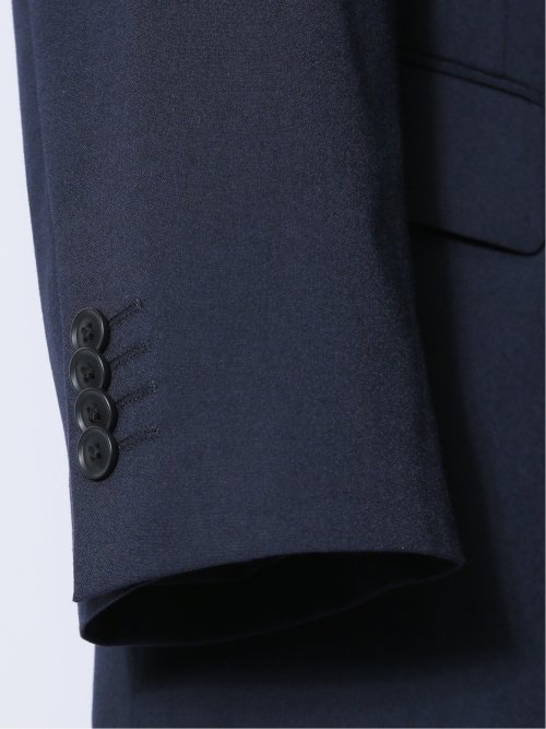 ストレッチ ウール混 レギュラーフィット ダブルジャケット 紺(セットアップ可能)