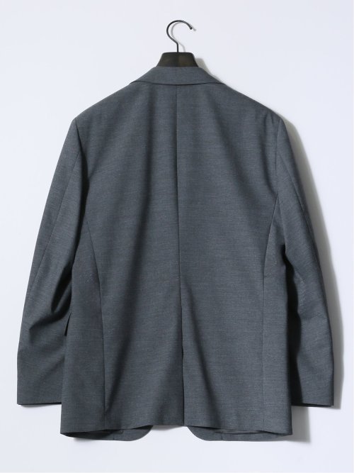 ストレッチ ウール混 レギュラーフィット 2ボタンジャケット グレー(セットアップ可能)