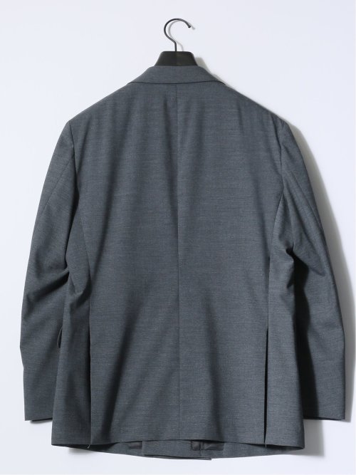 ストレッチ ウール混 レギュラーフィット ダブルジャケット グレー(セットアップ可能)
