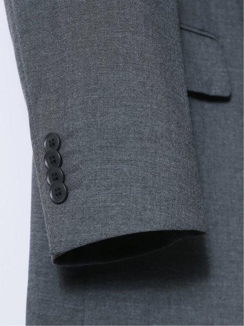 ストレッチ ウール混 レギュラーフィット ダブルジャケット グレー(セットアップ可能)