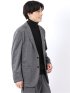 ジャケット メンズ ビジネス セットアップ可能 ストレッチ ウォッシャブル レギュラー 2ボタン テーラード メランジ ジャージ グレー