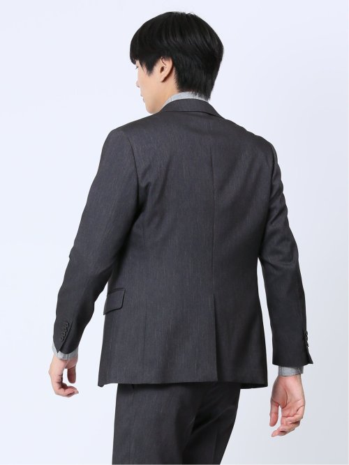 クリアエフェクト スリムフィット 2ボタンジャケット 紺(セットアップ可能)