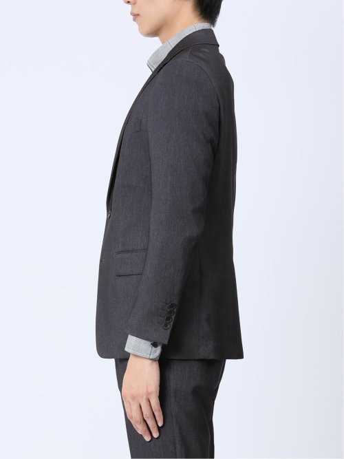 クリアエフェクト スリムフィット 2ボタンジャケット 紺(セットアップ可能)